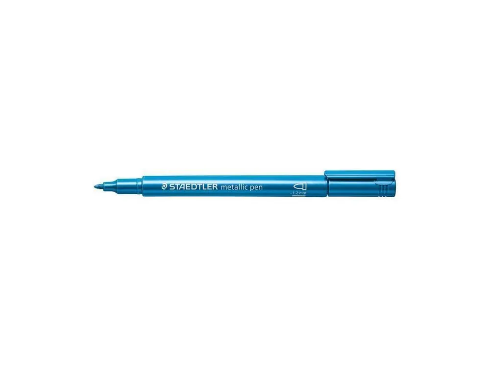 Nakupujte Hned Dekorační popisovač, metalická modrá, 1-2 mm, kuželový hrot, STAEDTLER - Toppapír