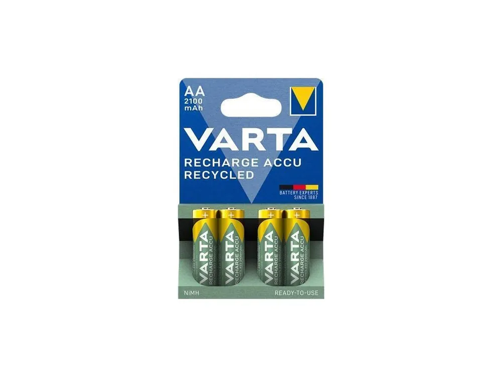 Nejlepší Volba Nabíjecí baterie, AA, tužková, recyklovaná, 4x2100 mAh, VARTA - Toppapír