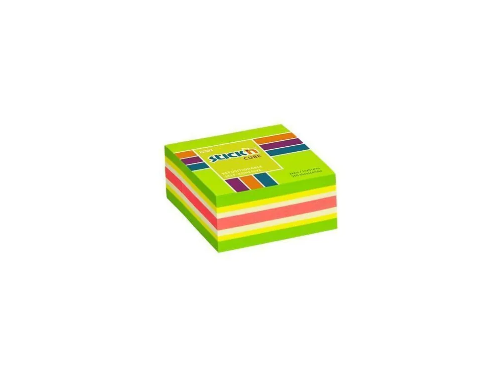 Cenově Výhodný Samolepicí bloček, neonová zelená, 51x51 mm, 250 listů, STICK N 21534 - Toppapír