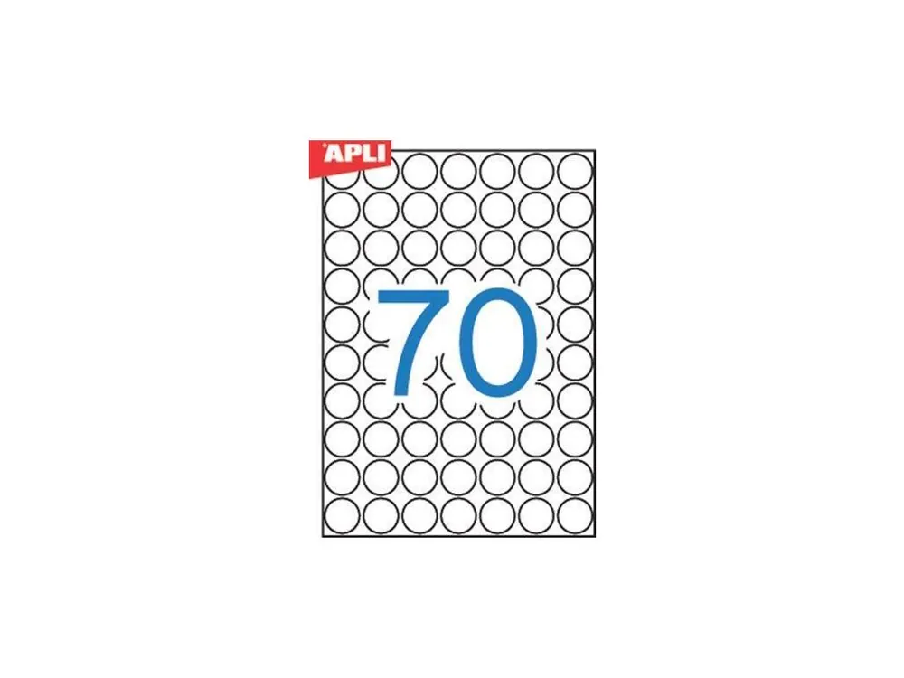 Etikety, kruhové, bílá, průměr 19 mm, 1050 ks/bal., A5, APLI 01853 - Toppapír Koupit Online