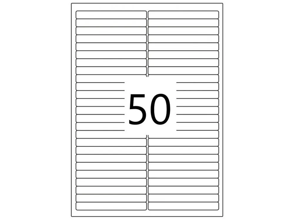 Samolepící etikety 97x11mm, 100 listů, A4 - Toppapír Nízká Cena