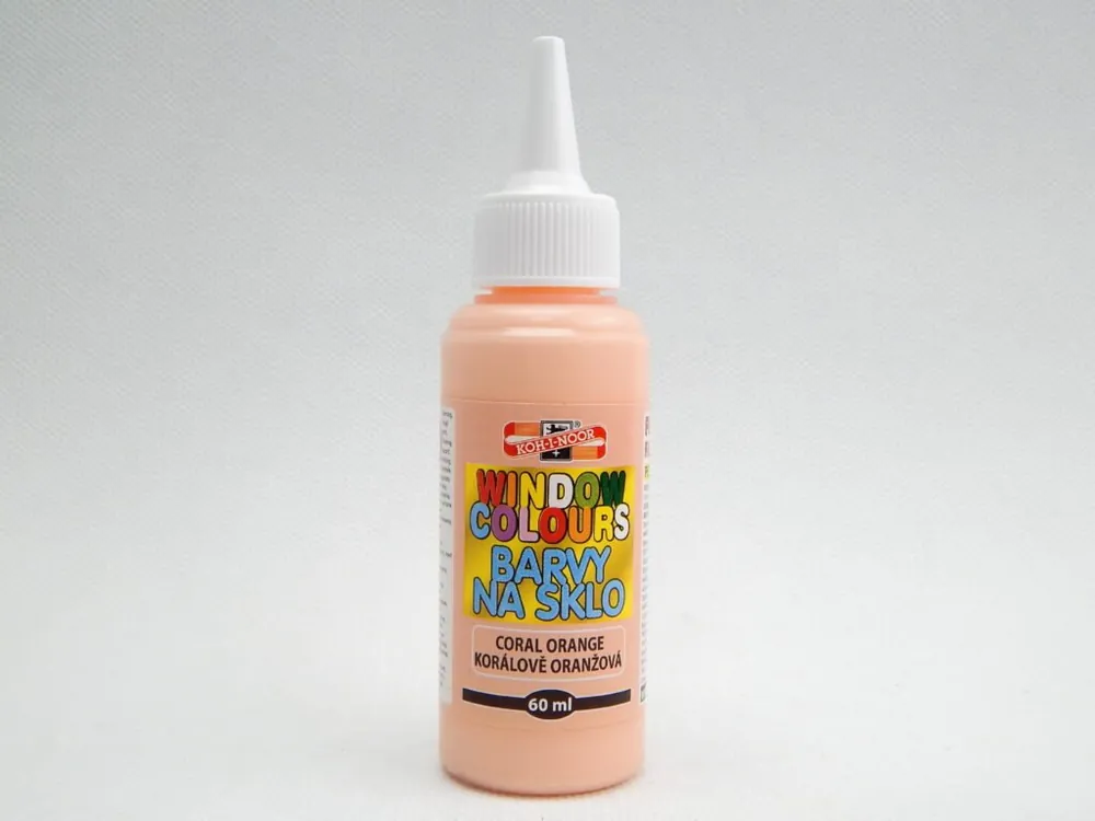 Barva 9742003, na sklo, KORÁLOVÁ ORANŽOVÁ, 60ml - Toppapír Pouze Dnes