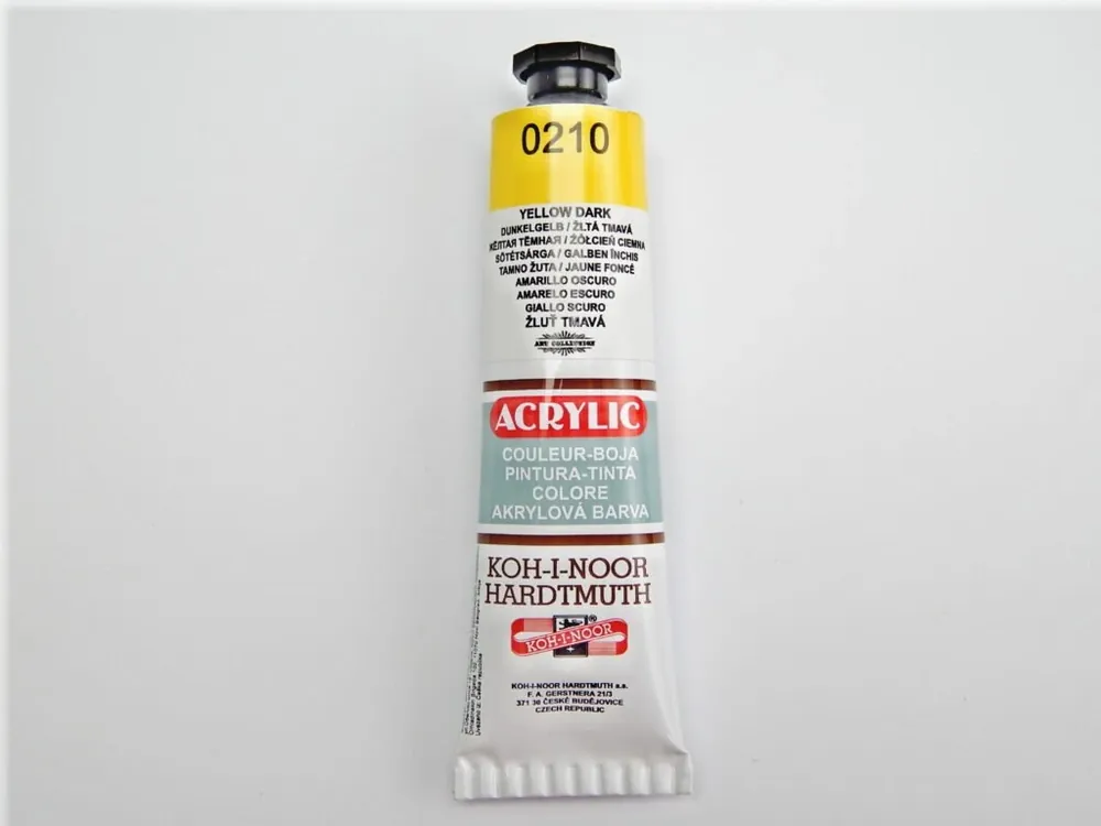 Akrylová barva 162713 / 0210 tmavě žlutá 40ml - Toppapír Nejlepší Cena