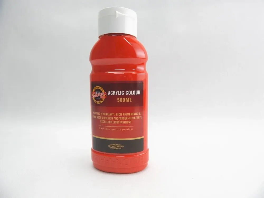 Nová Kolekce Akrylová barva 1627/0300 červená světlá 500ml - Toppapír