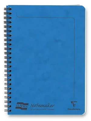 Akce Clairefontaine Europa - kroužkový blok - A5, 60 l., linkovaný, modrý