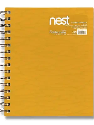 Značkový Foldermate NEST - spirálový blok - A5, 120 listů, zlatožlutý