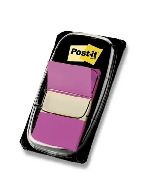 3M Post-it - popisovatelná záložka - 25,4×43,2 mm, 50 ks, fialová Oblíbený