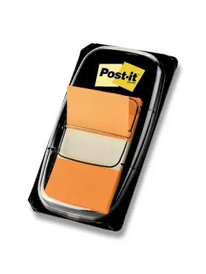 3M Post-it - popisovatelná záložka - 25,4×43,2 mm, 50 ks, oranžová Časově Omezené