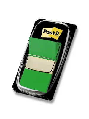 3M Post-it - popisovatelná záložka - 25,4×43,2 mm, 50 ks, zelená Značkový