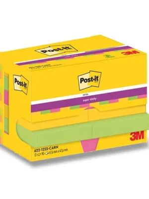 3M Post-it - silně lepicí bloček - 47,6 x 47,6 mm, 12 x 90 l., Carnival Poslední Šance