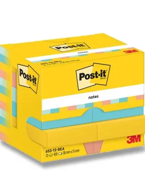 3M Post-it - silně lepicí bloček - 38 x 51 mm, 12 x 100 l., Beachside Ihned K Objednání