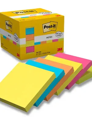 3M Post-it 654 Pastel - samolepicí bloček - 76 × 76 mm, Tutti Frutti Nejlepší Cena