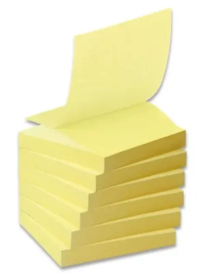 3M Post-it - recyklované Z-bločky - 76 × 76 mm, 6 × 100 listů Časově Omezené