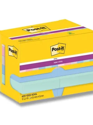 3M Post-it - silně lepicí bloček - 47,6 x 47,6 mm, 12 x 90 l., Soulful Finální Výprodej