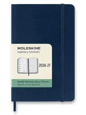 Značkový Moleskine 2026-27 - 18měsíční diář v měkkých deskách - velikost S, týdenní, modrý