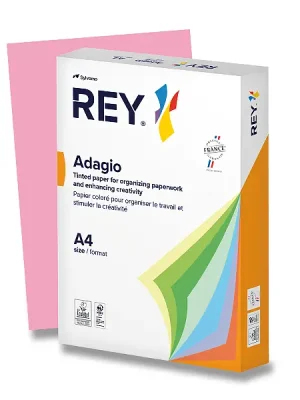 Autentický Rey Adagio - barevný papír - tmavě růžový
