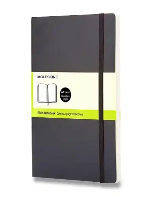 Akce Moleskine - zápisník v měkkých deskách - 9 x 14 cm, čistý, černý