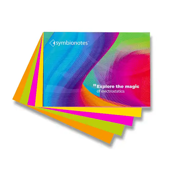 Super Cena Symbionotes - elektrostatický poznámkový bloček - 70 x 100 mm, 100 listů, 4 barvy