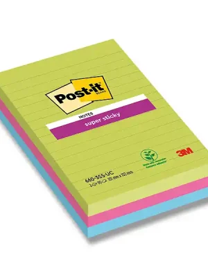 3M Post-it 660 Super Sticky - silně lepicí bloček - 101 x 152 mm, 3 x 90 listů Ověřený