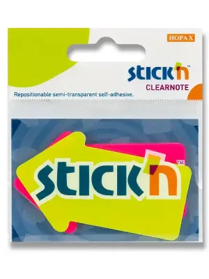 Akční Nabídka Hopax Stick‘n Clearnote - tvarované samolepicí záložky - velká šipka