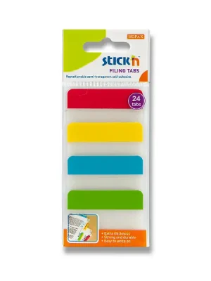 Akce Hopax Stick‘n Clearnote - samolepicí proužky - 38 × 51 mm, 4 barvy × 6 ks