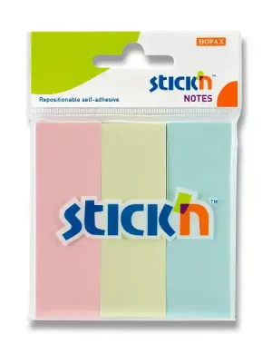 Akční Cena Hopax Stick‘n Pastel Notes - samolepicí záložky - 76x25 mm, 3x50 listů