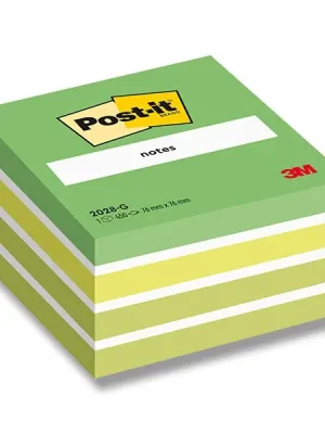 Značkový 3M Post-it 2028B Aquarelle - samolepicí bloček - 76×76 mm, Aquarelle Green