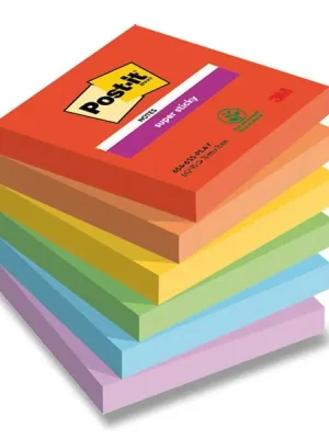 3M Post-it - silně lepicí bločky - 76 x 76 mm, 6 x 90 l., kolekce Playful Sezónní Sleva