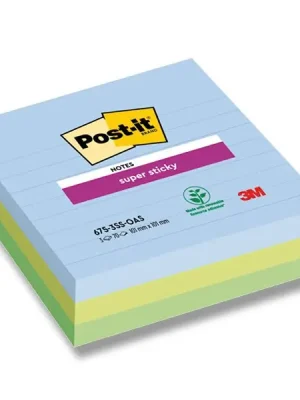 3M Post-it 675 Super Sticky - silně lepicí bloček - 101 x 101 mm, 3 x 70 l., Oasis Tovární Cena
