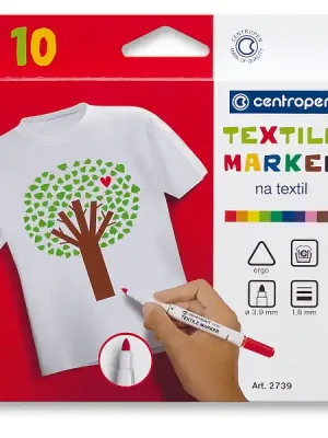 Akce Centropen 2739 - popisovač na textil - sada 10 barev