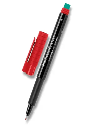 Značkový Faber-Castell Multimark 1513 F - permanentní popisovač - červený, hrot F