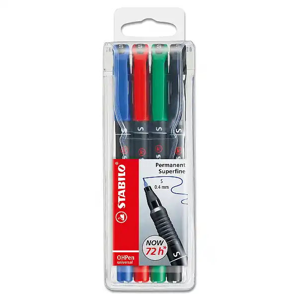 STABILO OHPen universal 841 Superfine - permanentní popisovač - sada 4 barev Výhodná Nabídka