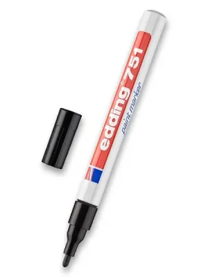 Autentický Edding Paint Marker 751 - lakový popisovač - černý