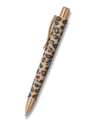 Autentický Faber-Castell Poly Ball XB Leopard Editon - kuličkové pero - hnědé