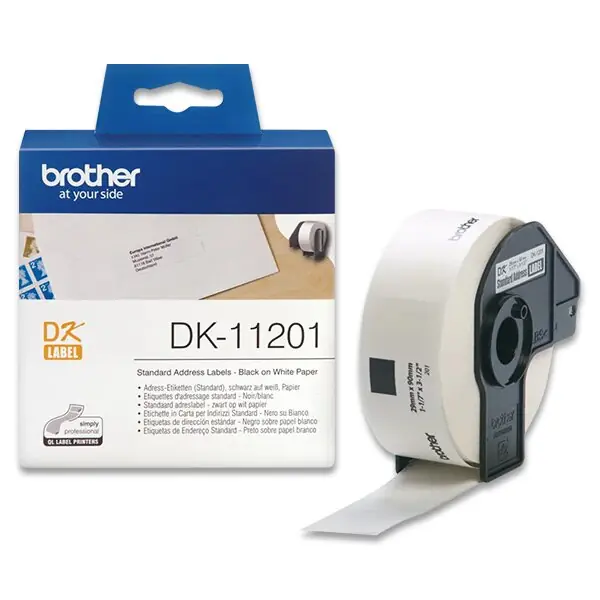 Brother DK-11201 - originální papírové štítky - adresní, 29 x 90 mm, 400 ks Dokud Zásoby Vydrží
