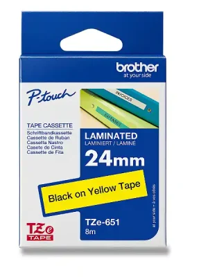 Akce Brother TZE-651 - náhradní páska - 24 mm x 8 m, černo-žlutá