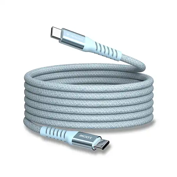 Verbatim - magnetický USB kabel - USB-C / USB-C, 100 W, 1,2 m, modrý Výprodej