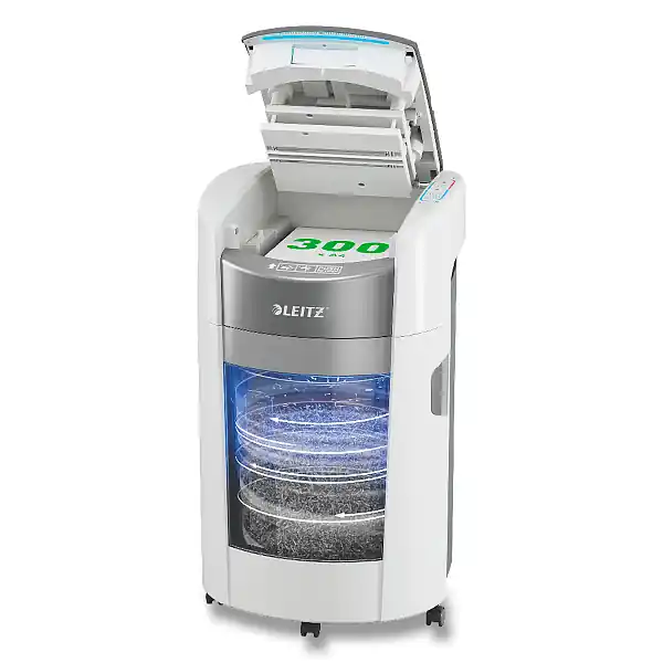 Leitz IQ OptiMax Autofeed Office 300 P4 - skartovačka Aktuální