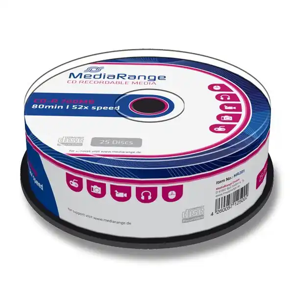 Hit Sezóny MediaRange - zapisovatelné CD-R - 700 MB, 25 ks