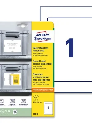 Avery Zweckform - etikety pro průmyslové boxy - 220 x 160 mm, 5 etiket Cenově Výhodný