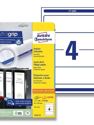Avery Zweckform - etikety na pořadače - 192×61 mm, 120 etiket, bílé Aktuální