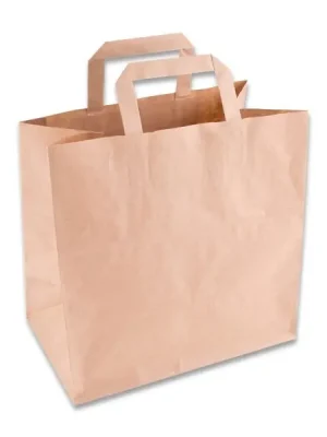 Akční Cena Papírová taška s plochým uchem - 280 x 170 x 270 mm, 300 ks