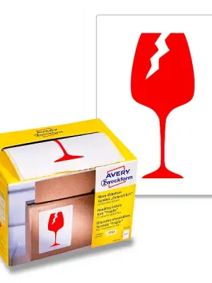 Autentický Avery Zweckform - výstražné etikety - křehké