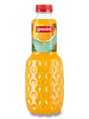 Značkový Granini - ovocný nektar - Pomeranč, mango 40%, 1 l
