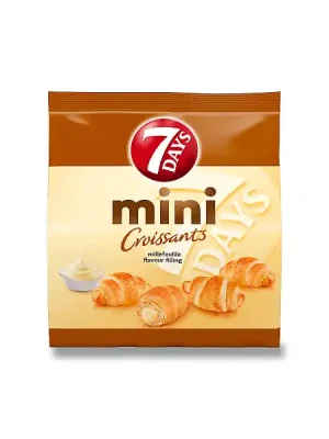 7 Days mini Croissants - pečivo s náplní - millefeuille, 185 g Finální Výprodej