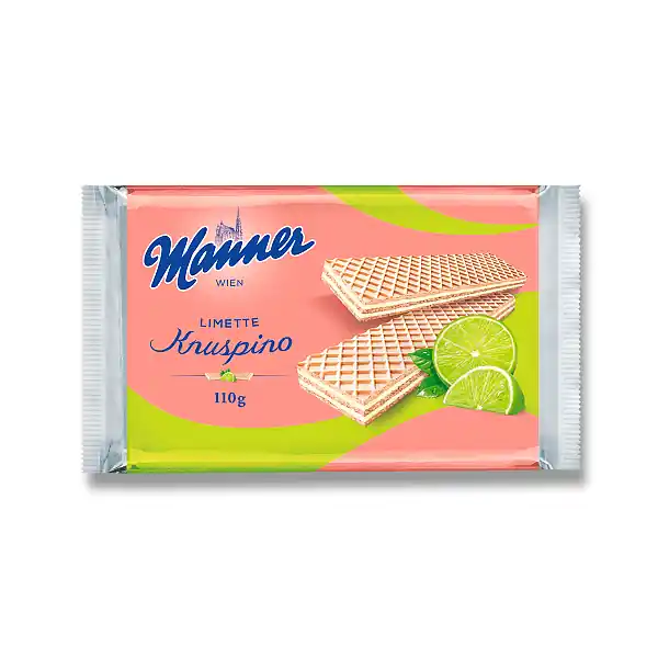 Časově Omezené Manner Kruspino Limette - oplatky s náplní - 110 g