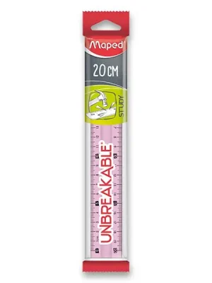 Značkový Maped Study Unbreakable - pravítko - 20 cm, mix barev