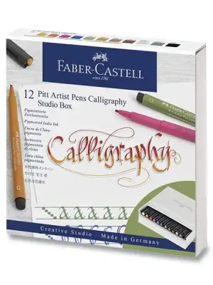Aktuální Faber-Castell Pitt Artist Pen Calligraphy - popisovač - sada 12 ks, studio box