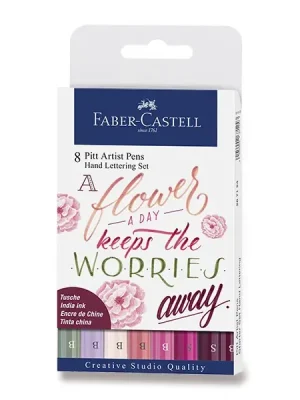 Značkový Faber-Castell Pitt Artist Pen Hand Lettering - popisovače - 8 kusů