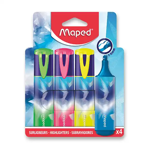 Originální Maped Arctic - zvýrazňovač - 4 barvy